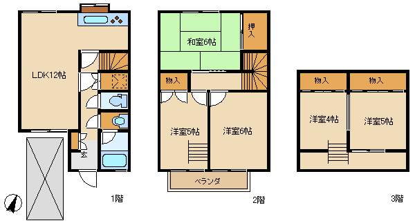 ニューパレスⅡ間取図